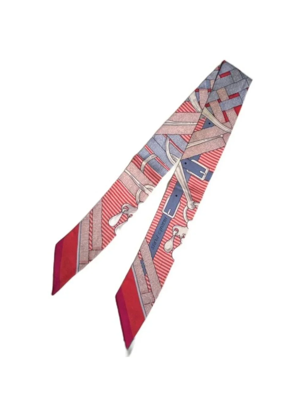 ★SOLD★ Hermes Twilly Horse Bit Chemise Scarf Red - Picture 1 of 6